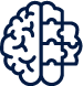 Icono de un cerebro en donde encajan piezas de un puzzle